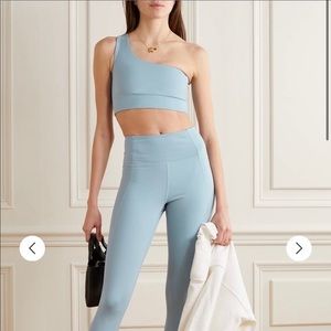 Girlfriend collective x net a porter blue dew workout set (size Medium)